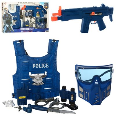 P013 - Набор полиции (спецназ), детский набор полицейского с бронежилетом, P013
