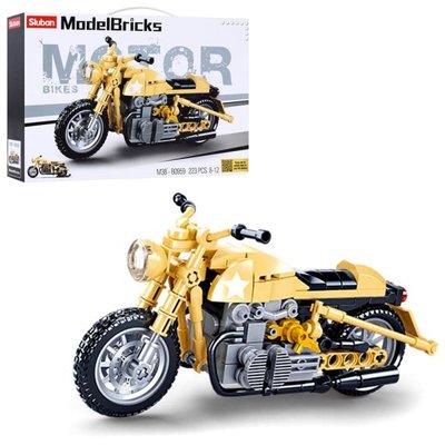 Конструктор - модель мотоцикла с подставкой из 223 элементов 0959