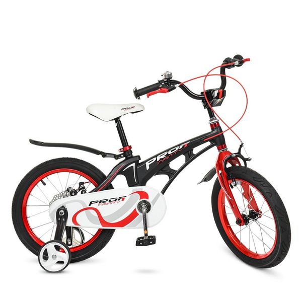 LMG18201  - Дитячий двоколісний велосипед PROFI 18 дюймів (чорно-біло-червоний), LMG18201