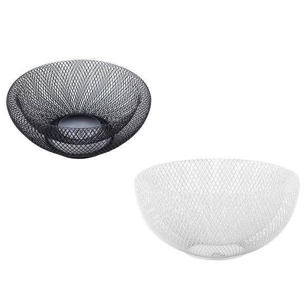 Stenson R92037 - Фруктовница Nest металлическая сетка 22см - стильная тарелка для фруктов, конфет или декора в виде гнезда