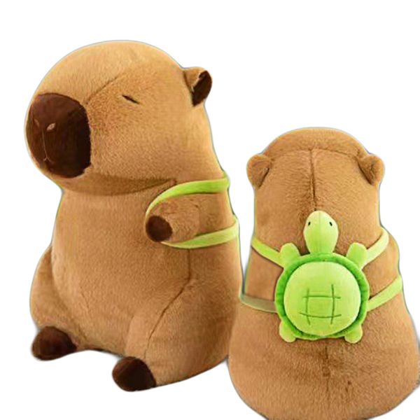 K25904 - М'яка іграшка Капібара 40 см - мила іграшка з черепашкою, подарунок для дітей і дорослих
