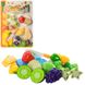Ігровий набір продукти на липучці фрукти або овочі 8 шт, дощечка, ніж, TP232-36 TP232-36 фото 1