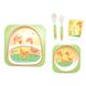 Набір посуду Сова з бамбукового волокна, бамбуковий посуд для дітей Bamboo Fibre kids set, 2770-12 2770-12 фото 5