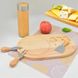 Дошка для сиру з ножами - сирна дерев'яна дошка для подачі сиру з набором ножів TL00149 фото 4