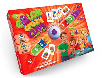 Danko Toys CCC-01-01U - Настольная развлекательная игра на скорость Цветные Стаканчики "Color Crazy Cups"