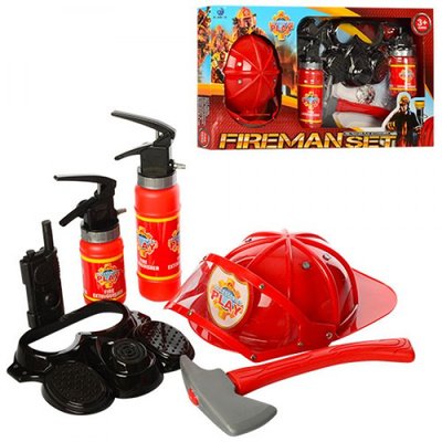 Ігровий набір пожежника, з каскою, маскою, вогнегасниками, XY807 F015D