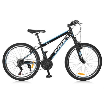 Двоколісний велосипед PROFI 24 дюйми SHIMANO, чорно-блакитний, G24FIFA A24.1 G24FIFA A24.1