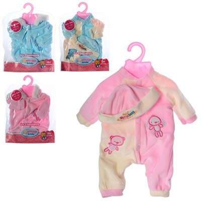 Одяг для пупса Baby born 42 см "BВ" бебіберн на вішалці, 4 різновиди, BJ-401A-B-J001-1-3 BJ-401A-B-J001-1-3