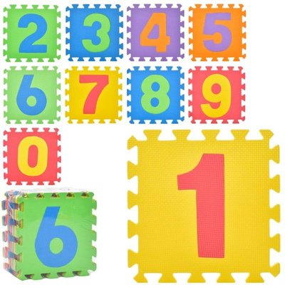 M 0375-2 - Детский Коврик Мозаика Пазл для пола и изучения цифр