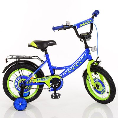 Y1441 - Дитячий двоколісний велосипед для хлопчика PROFI 14 дюймів синій, Y1441 Original boy
