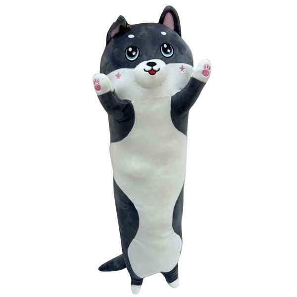 K4212, K15307 - Мягкая игрушка Кот Батон обнимашка серый 65 см, длинная игрушка подушка Кот
