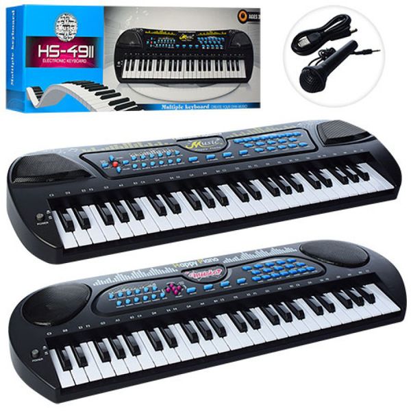 Play Smart HS4911-21-31 - Детский синтезатор на 49 клавиш, с функцией записи, микрофон, USB