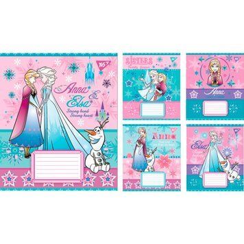 1 Вересня 763428 - Зошит шкільна, 12 аркушів, клітинка, FROZEN Холодне серце Фроузен, ціна за упаковку 25 штук, 763428