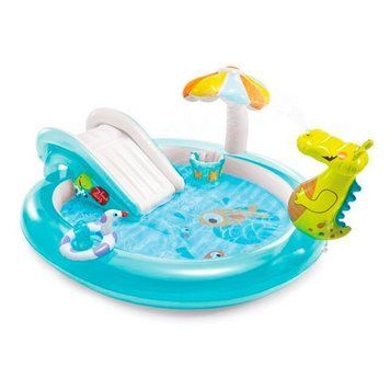 Intex 57165 - Детский надувной Игровой центр - бассейн,&nbsp;горка, Динозавр