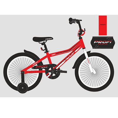Y16105 - Детский двухколесный велосипед PROFI 16 дюймов красный, Y16105 Top Grade