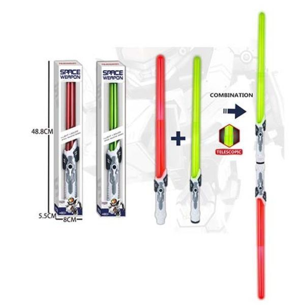 MiC KT218-69 - Световой меч джедая игрушка 2 штуки по 70см Звездные Войны Star Wars и бластер, звук, свет