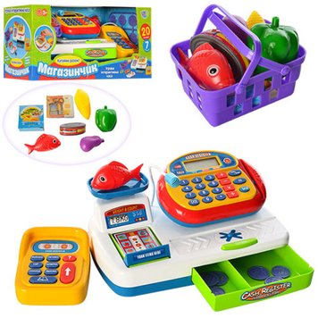 Limo Toy 7019 - Ігровий набір Касовий апарат, мікрофон, ваги, звук, дитяча каса для гри в магазин