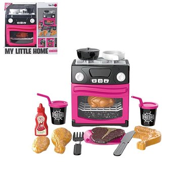 A1010-3 - Іграшкова духовка і плита, звук, світло, продукти, посуд - дитяча техніка кухонька
