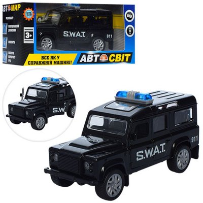619UW - Поліцейська машина - джип, метал - пластик, інерційна, 619UW