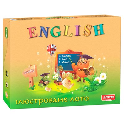 Artos 20796 - Дитяча навчальна настільна гра - Лото Англійська мова ENGLISH