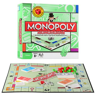 6123 - Настільна економічна гра "Монополія" класична для дорослих та дітей від 8 років