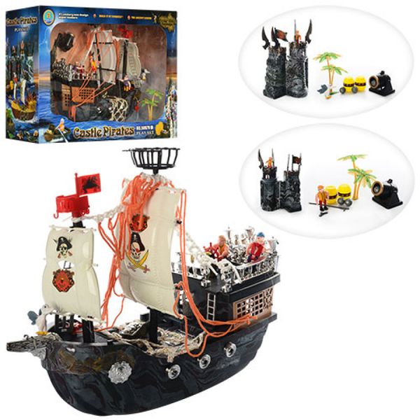 Піратський корабель 40 см — подарунковий ігровий набір — серія пірати, корабель, фортеця, аксесуари, 50878 С 691970216 фото товару