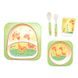 Набір посуду Дракончик із бамбукового волокна, бамбуковий посуд для дітей Bamboo Fibre kids set, 2770 2770-7 фото 3
