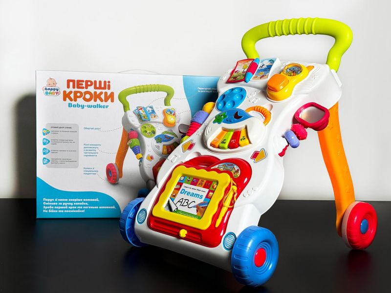 Limo Toy HE0801 - Ходунки каталка для малышей «Первые шаги» - игровой центр, пианино, доска для рисования