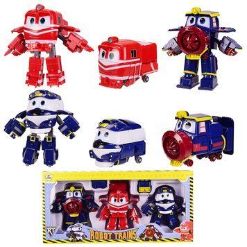 83168 - Робот - трансформер поезд из мультфильма Роботы поезда&nbsp;Robot Trains 3 штуки - Кей, Альф и Виктор