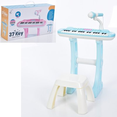 Дитяче піаніно для малюків на ніжках зі стульчиком, синтезатор на 37 клавіш 1092869672 фото товару