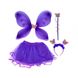 Костюм для девочки карнавальный Фея Бабочка, юбка, крылья, волшебная палочка, обруч - сердечки, микс цветов C31247 фото 3