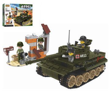 Kids Bricks (KB) KB 100, 1711 - Конструктор Военный армия - Танк 492&nbsp;деталей