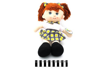М'яка іграшка Лялька Ксюша брюнетка з хвостиками 35 см, CM1409 CM1409