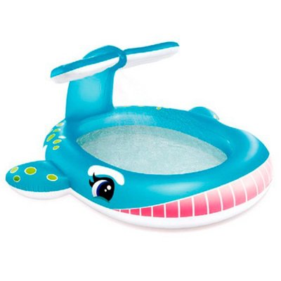 Intex 57440 - Детский надувной бассейн в форме Кита с хвостом с фонтаном