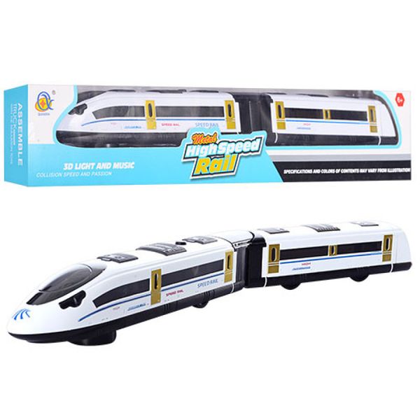 Детский Поезд большой современный 45 см ездит, звук, 3D свет, 595-C-2 595-C-2