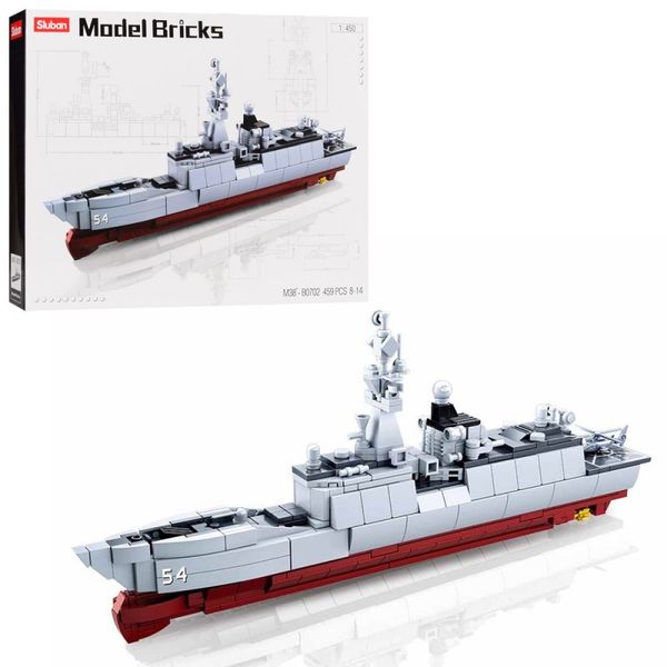 Sluban M38-B0702 - Конструктор модель в масштабе 1:450 Военный корабль 459 деталей