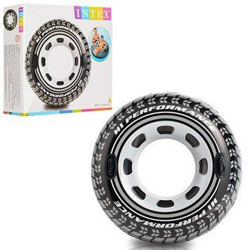 Intex 56268 - Детский надувной круг Колесо - Шина с ручками, 114 см