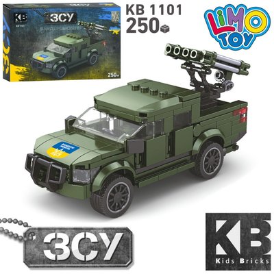 Kids Bricks (KB) KB 1101 - Конструктор военный Бандеромобиль - военная машина ВСУ 250 деталей