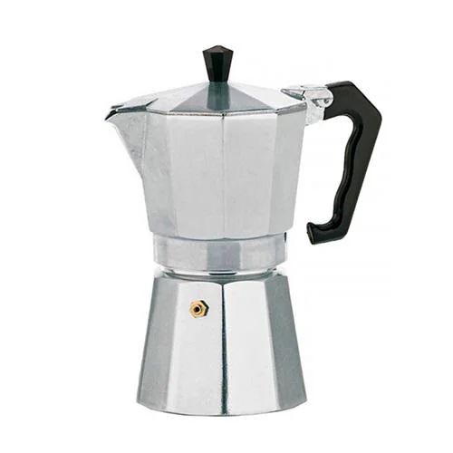 Stenson TD00435 - Кофеварка гейзерная маленькая на 150 мл - 3 порции кофе, для молотого кофе