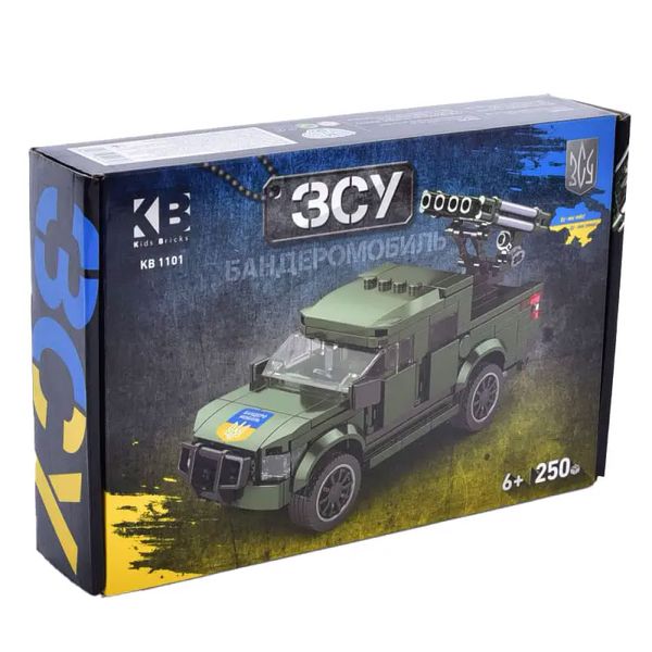 Kids Bricks (KB) KB 1101 - Конструктор військовий Бандеромобіль - військова машина ЗСУ 250 деталей