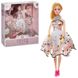 Модна лялька Емілія шарнірна в чарівній вечірній рожевій сукні з вишивкою квітів 4674 фото 2
