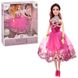 Модна лялька Емілія шарнірна в чарівній вечірній рожевій сукні з вишивкою квітів 4674 фото 1