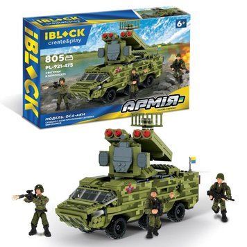 IBLOCK PL-921-475 - Конструктор мобильный зенитно-ракетный комплекс ОСА-AKM, военная машина Армия ВСУ