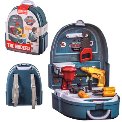 JH7F704 - Детский игровой Набор инструментов в чемодане - рюкзачке.