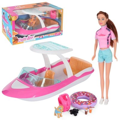 Defa 8476 - Лялька на пляжі в комплекті з аксесуарами для плавання і катер