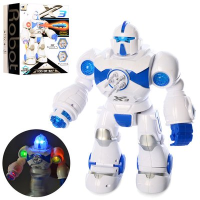 6059 - Робот Андроид Космический воин 27 см игровой ходит, стреляет пулями, звук, свет, 6059