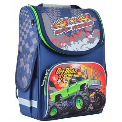 554517 - Ранец (рюкзак) - каркасный школьный для мальчика - Машинка монстер джип, PG-11 Off-Road, Smart 554517