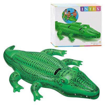 Intex 58562 - Дитячий надувний плотик у вигляді крокодила - довжина 203 см