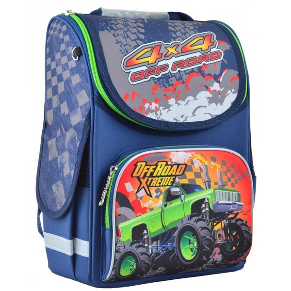 554517 - Ранець (рюкзак) — каркасний шкільний для хлопчика — Машинка-монстер джип, PG-11 Off-Road, Smart 554517