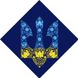 Картина по номерам - стилизация украинского герба в национальных цветах и символах (автор Катерина Терещенко) KHO5047 фото 1